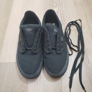 Vans Classic Black Canvas Shoes Mens 9.5